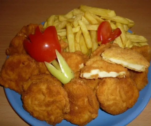 Rántott sajt burgonyával recept