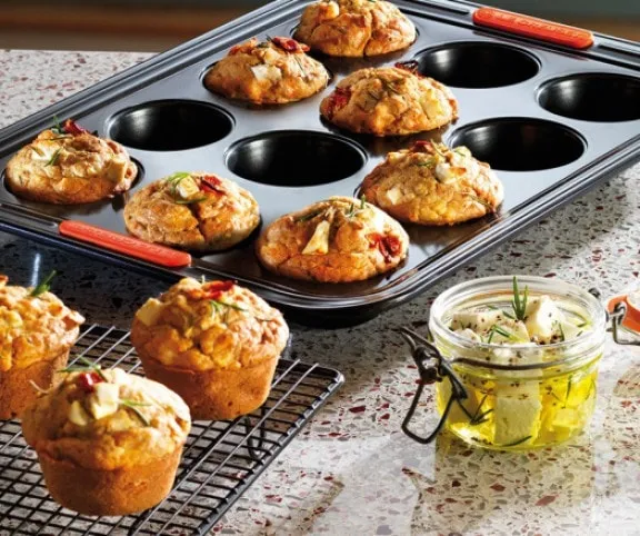 Feta sajtos muffin recept