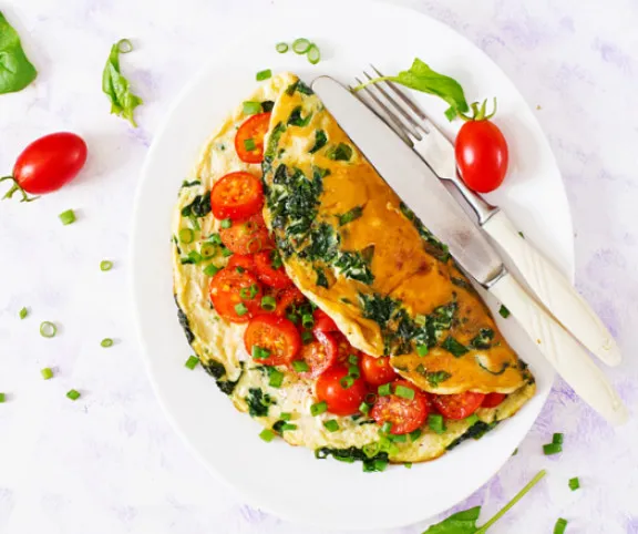 Villámgyors spenótos omlett recept