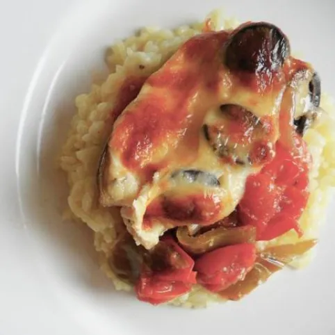 Lecsóágyon sült padlizsán  recept