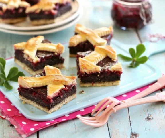 Mákos-meggyes rácsos recept