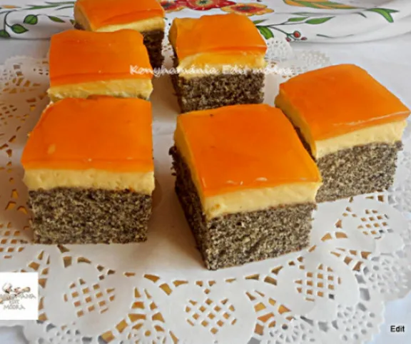 Mákos-narancsos fantázia kocka recept