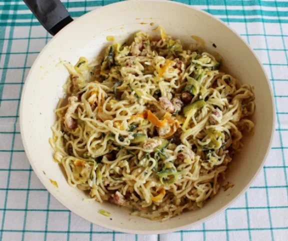Cukkini carbonara recept