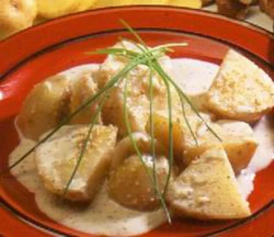 Rokfortos burgonyaegytál recept