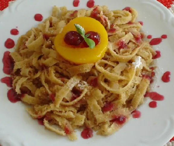 Darás metélt őszibarackkal és kökénylekvárral recept