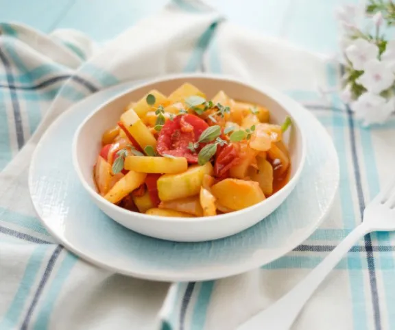 Tökös lecsó majorannával recept