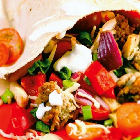 Pita húsgolyókkal recept