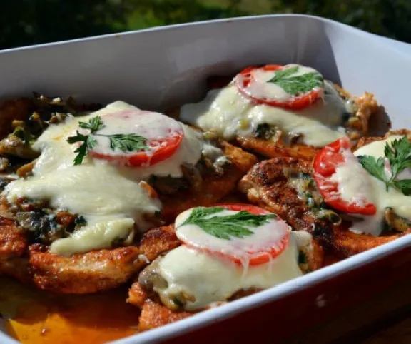 Duplasajtos-gombás csirkemell recept