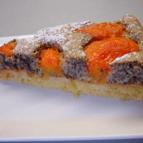 Sárgabarackos-mákos linzer-piskóta recept