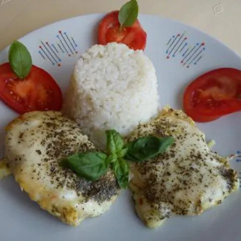 Csirkén sült fűszeres mozzarella recept