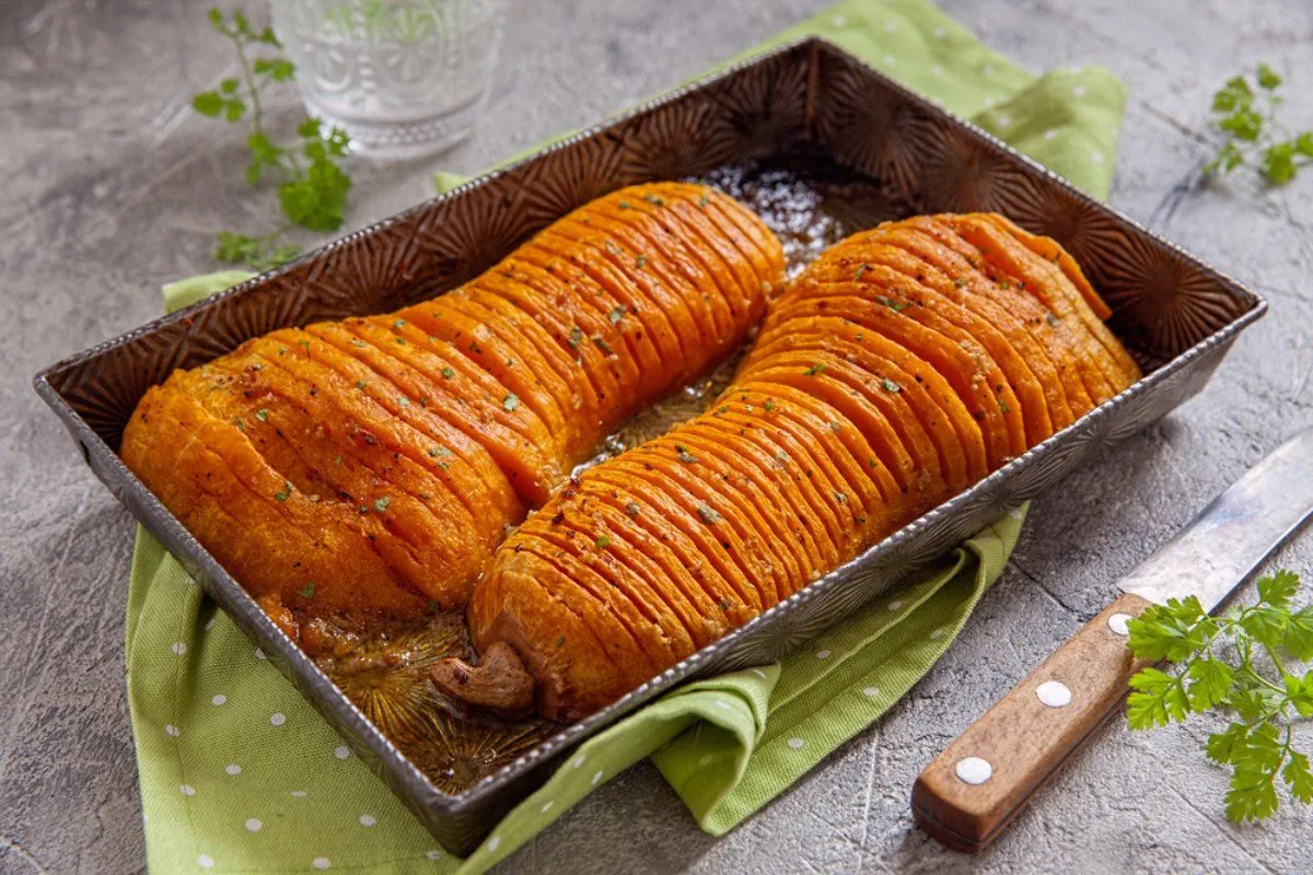 Hasselback sütőtök