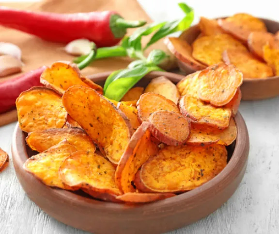 Édesburgonya chips recept