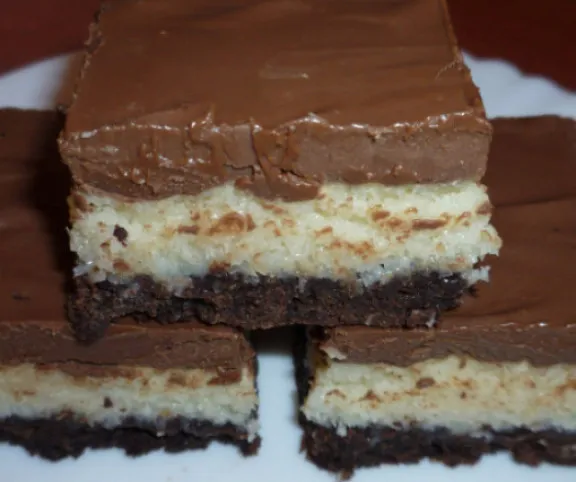 Kókuszos-csokoládés kocka recept