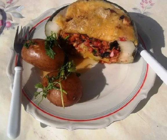 Töltött gömbcukkini  recept