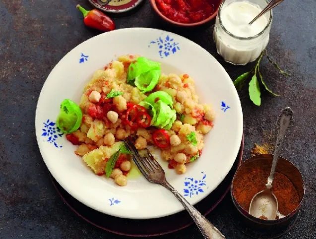 Pikáns burgonyapüré csicseriborsóval recept