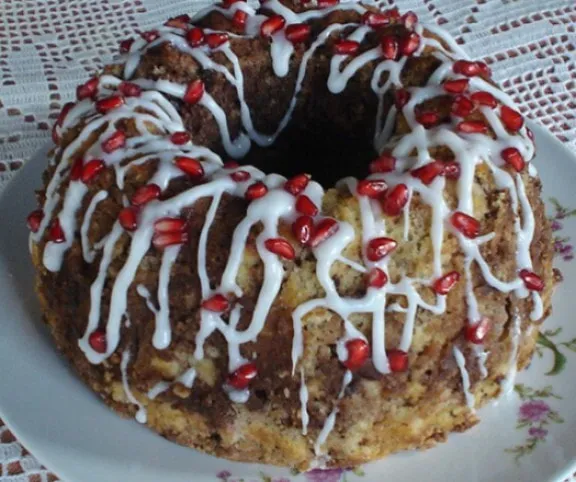 Gránátalmás-banános  kuglóf recept