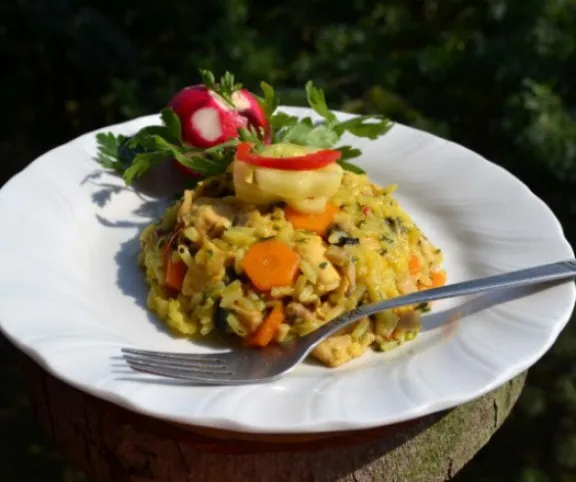 Sáfrányos rizses hús  recept