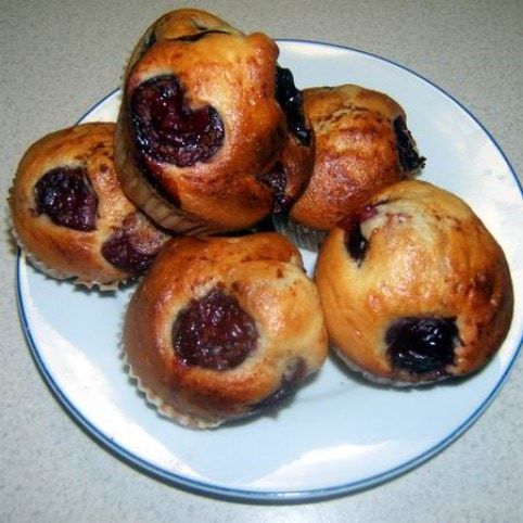 Cseresznyés-csokis muffin recept