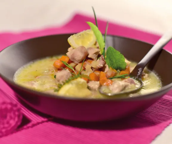 Tárkonyos pulykaraguleves citrommal recept