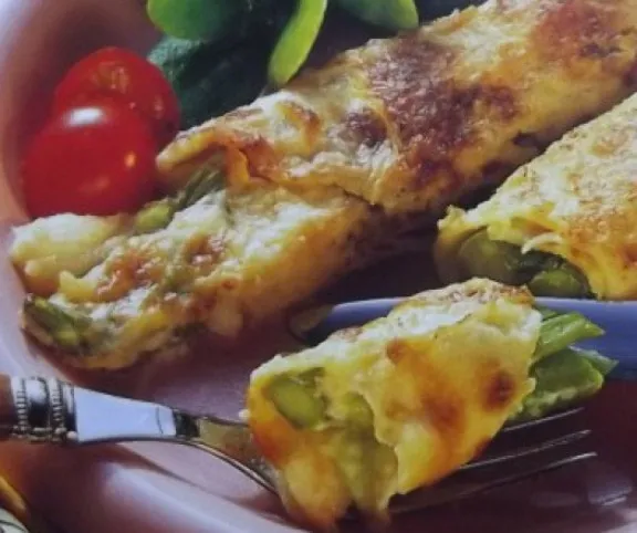 Sült spárgás palacsinta recept