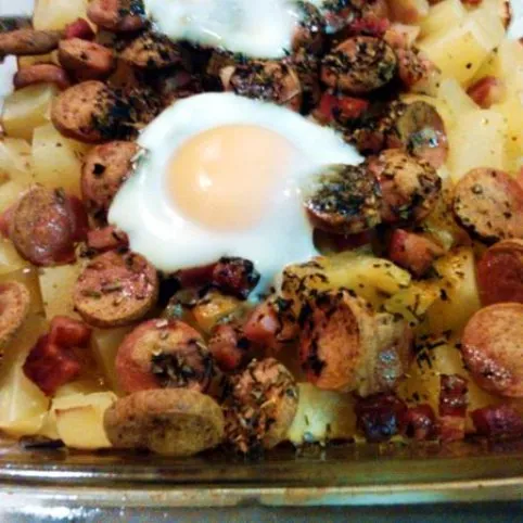 Tojásos burgonya húsimádóknak  recept
