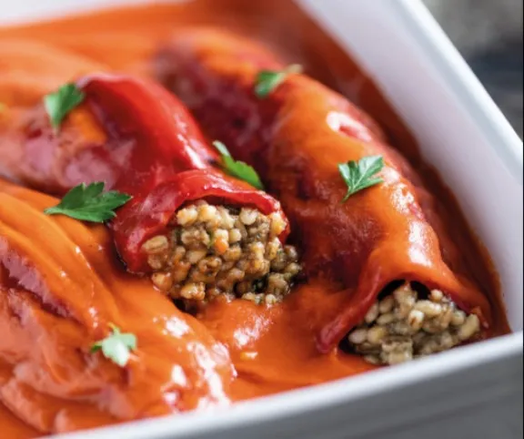 Vegán töltött paprika recept