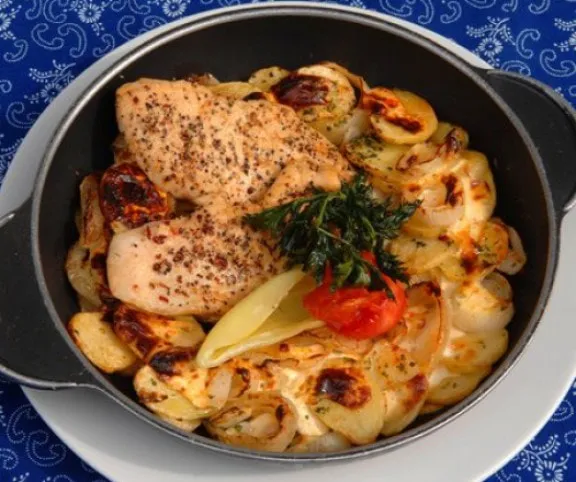 Burgonyás rakott csirkemell recept