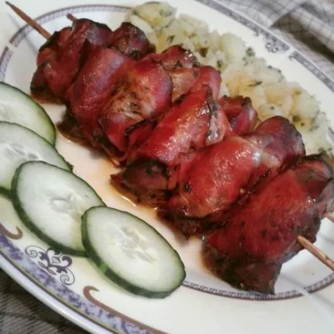 Csirkemájas saslik recept