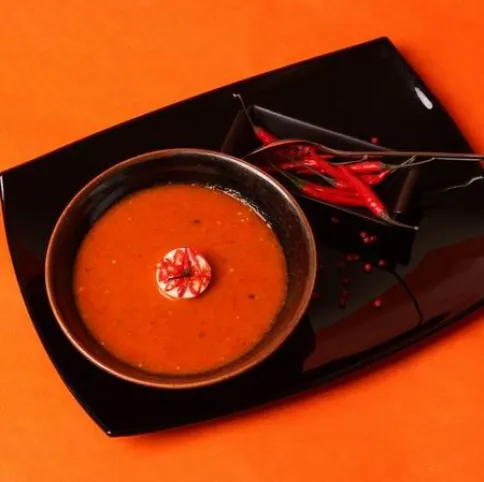 Ajvárleves chilis sajttal  recept