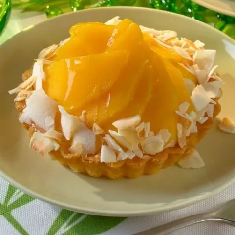 Kókuszkrémes kosárkák mangóval recept