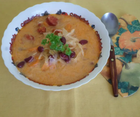Zöldséges-babos káposztaleves recept