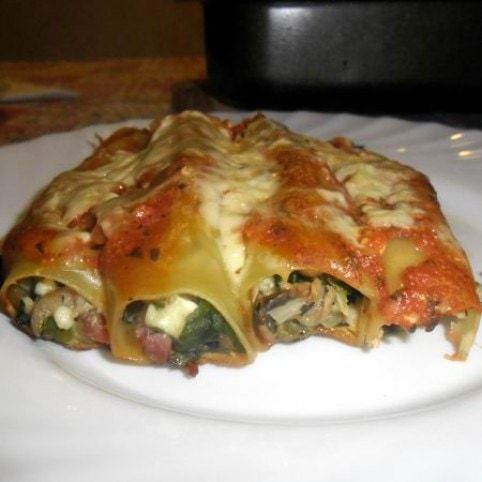 Spenótos-túrós cannelloni recept