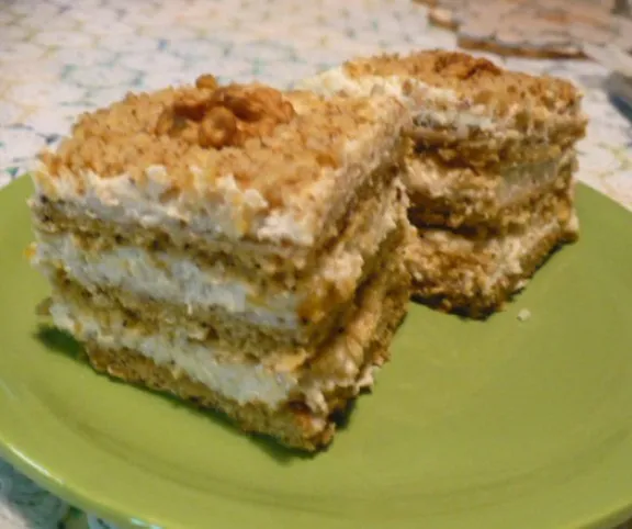 Diós-mézes krémes recept