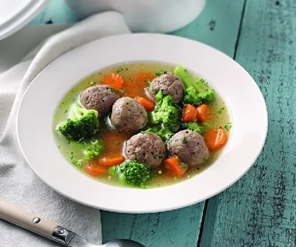 Zöldségleves májgombóccal recept