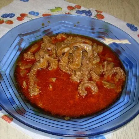 Körmös pacalpörkölt recept