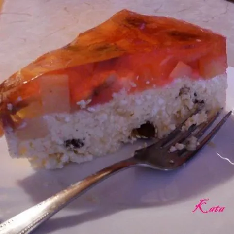 Gyümölcsös-zselés túrótorta recept