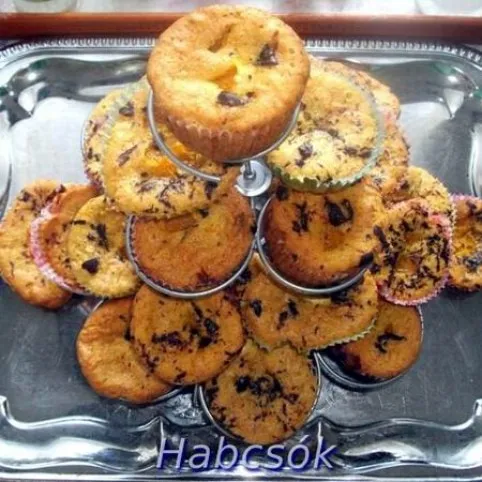 Répatorta-muffin csokidarabokkal recept