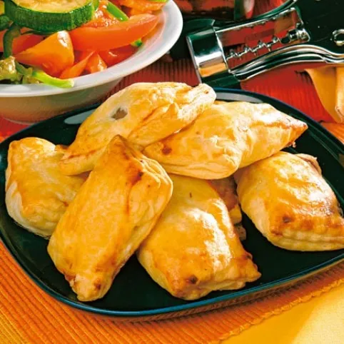 Gombás töltött táskák recept