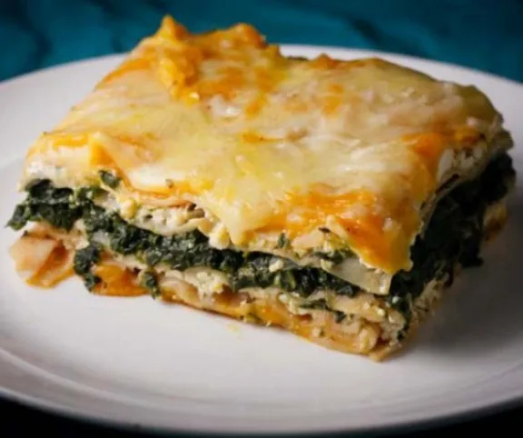 Spenótos lasagne recept
