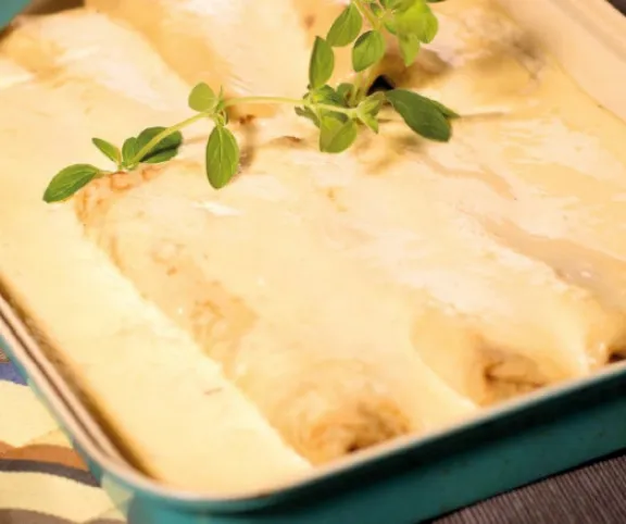 Tejfölös-gombás rakott palacsinta recept
