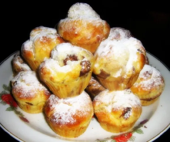Diós-nutellás kelt muffin recept