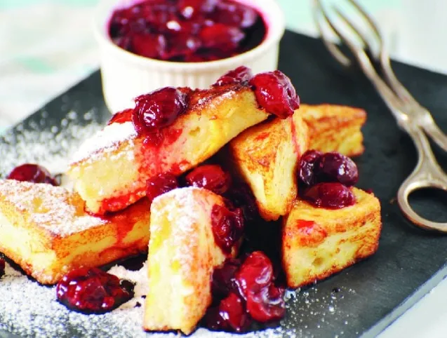 Rántott tejbegríz meggymártással recept