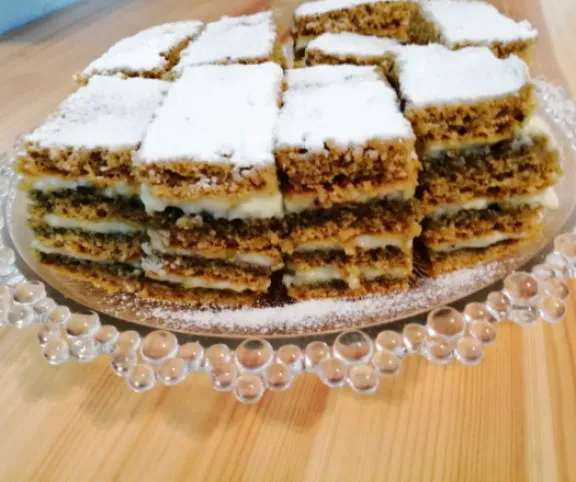 Diós-pudingos szelet recept