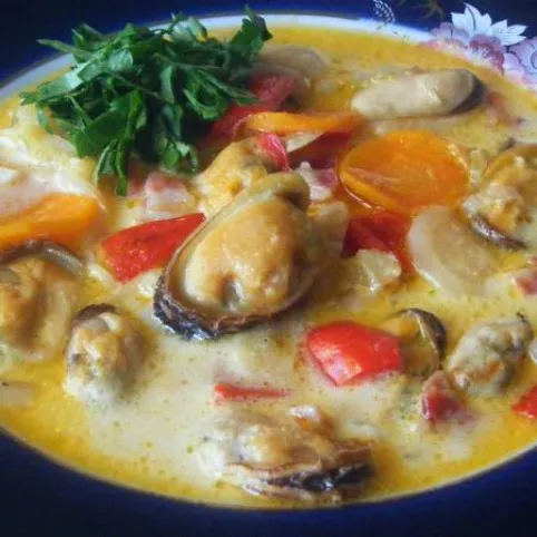 Tejszínes kagylóleves recept