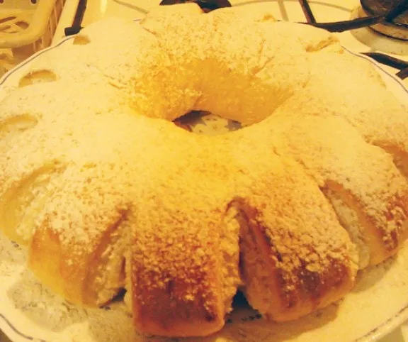 Kókuszos kalácskoszorú recept