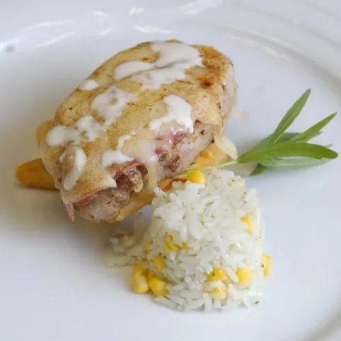 Sonkás-sajtos borjúborda recept
