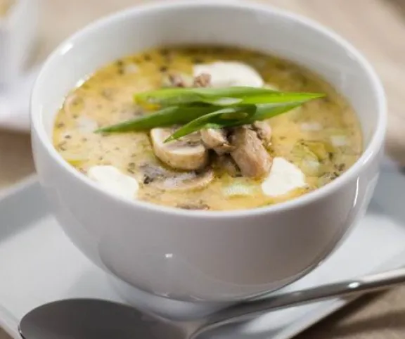 Gombás póréleves krémsajttal recept