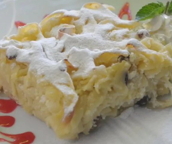 Sült túrós tészta édesen recept