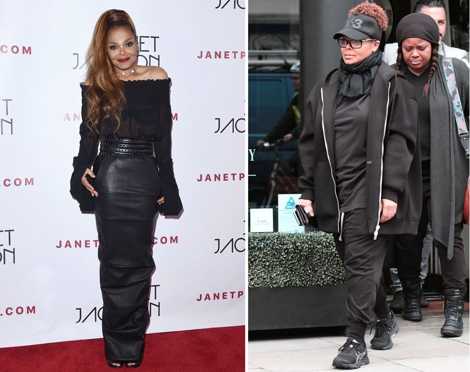 Janet Jackson 2017 októberében és 2017 májusában