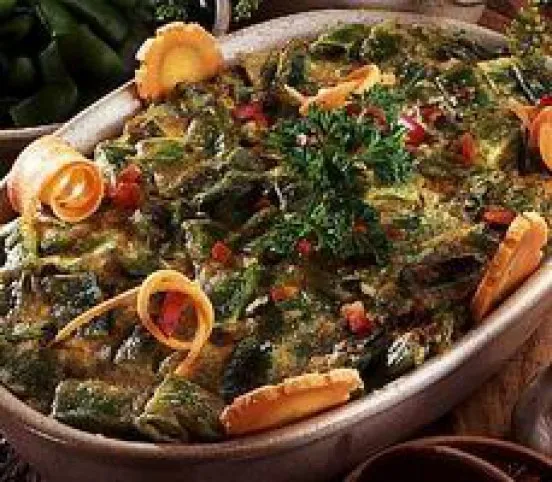 Túrós rakott zöldbab  recept